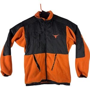 University of Texas Longhorn Boys Large Fleece Jacket Polyester Orange Black